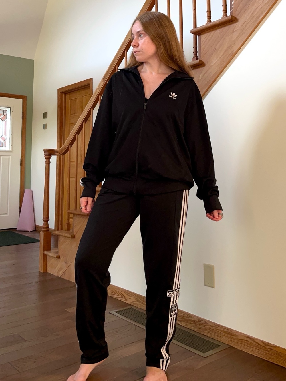 2023 Adidas Adicolor Classics Firebird 2-Piece Track Suit Trefoil Snap Pants - Picture 5 of 16